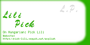 lili pick business card